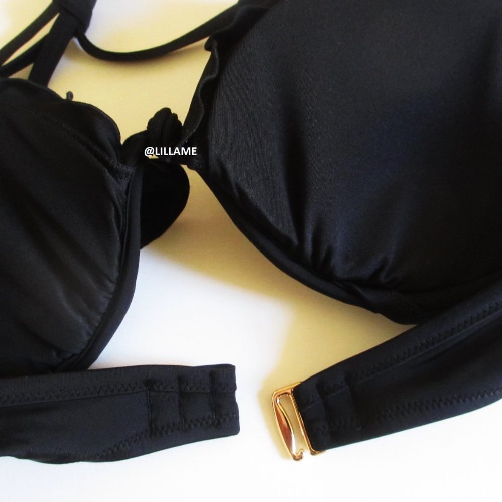38B VICTORIAS SECRET Ruffle Halter Bikini Swim Top Removable push up padding - Picture 9 of 9
